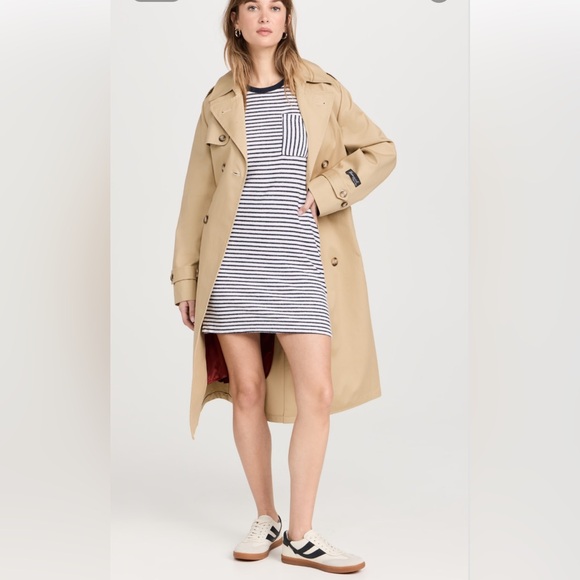 Sundry Dresses & Skirts - Sundry-Medium-Dress-Anthropology Navy and White Striped Dress